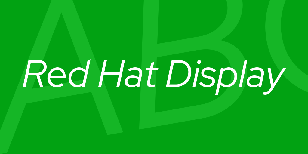 Ejemplo de fuente Red Hat Display Bold