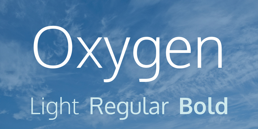 Ejemplo de fuente Oxygen Bold