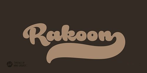 Ejemplo de fuente Rough Rakoon Italic