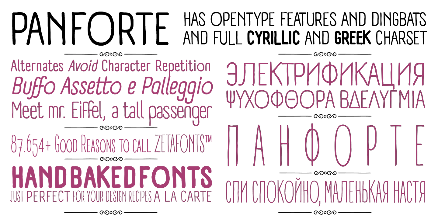 Ejemplo de fuente Panforte Pro Regular Italic 