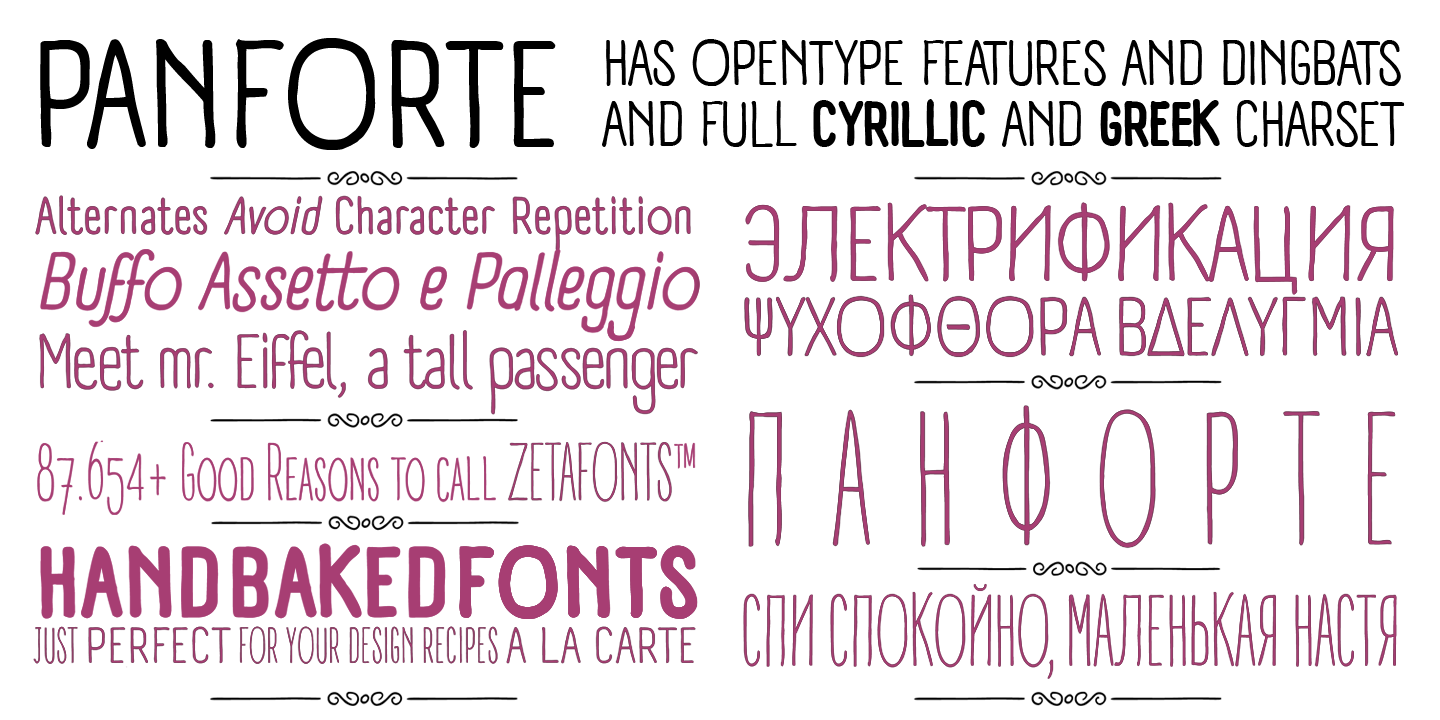 Ejemplo de fuente Panforte Pro Bold Italic 