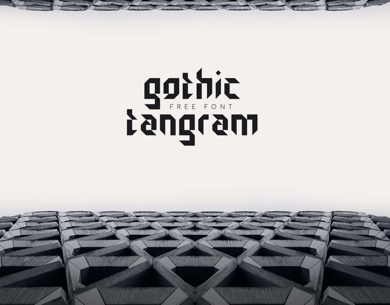 Ejemplo de fuente Gothic Tangram Regular