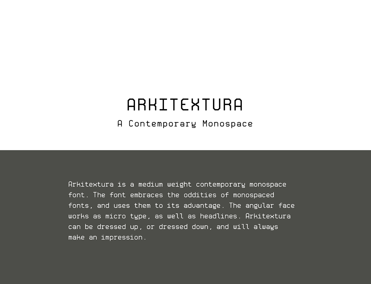 Ejemplo de fuente Arkitextura