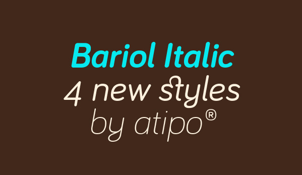 Ejemplo de fuente Bariol Light Italic