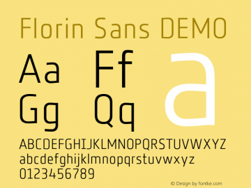 Ejemplo de fuente Florin Sans  Bold Italic