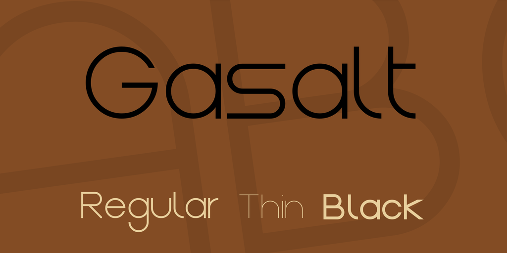 Ejemplo de fuente Gasalt Thin
