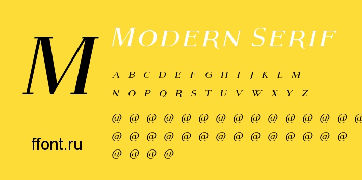 Ejemplo de fuente Modern Serif Regular