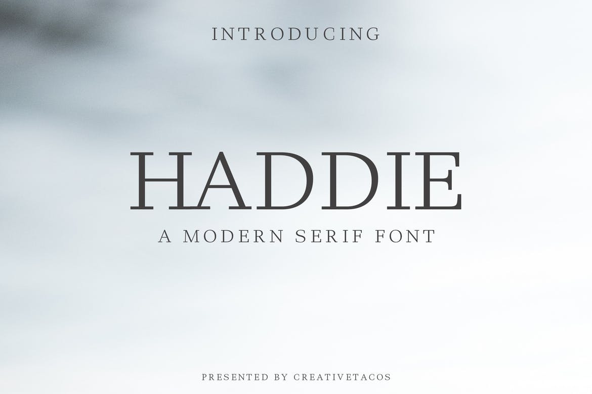 Ejemplo de fuente Modern Serif Italic