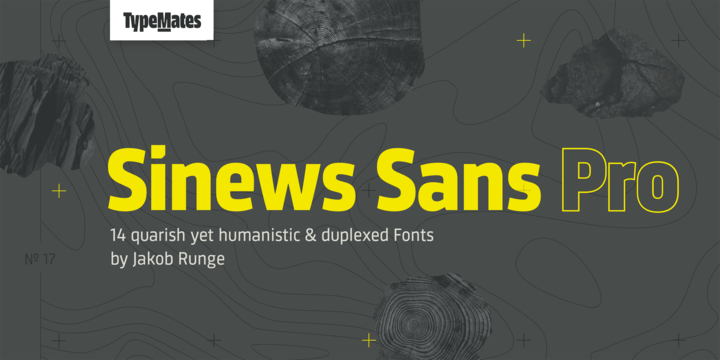 Ejemplo de fuente Sinews Sans Pro Light Italic