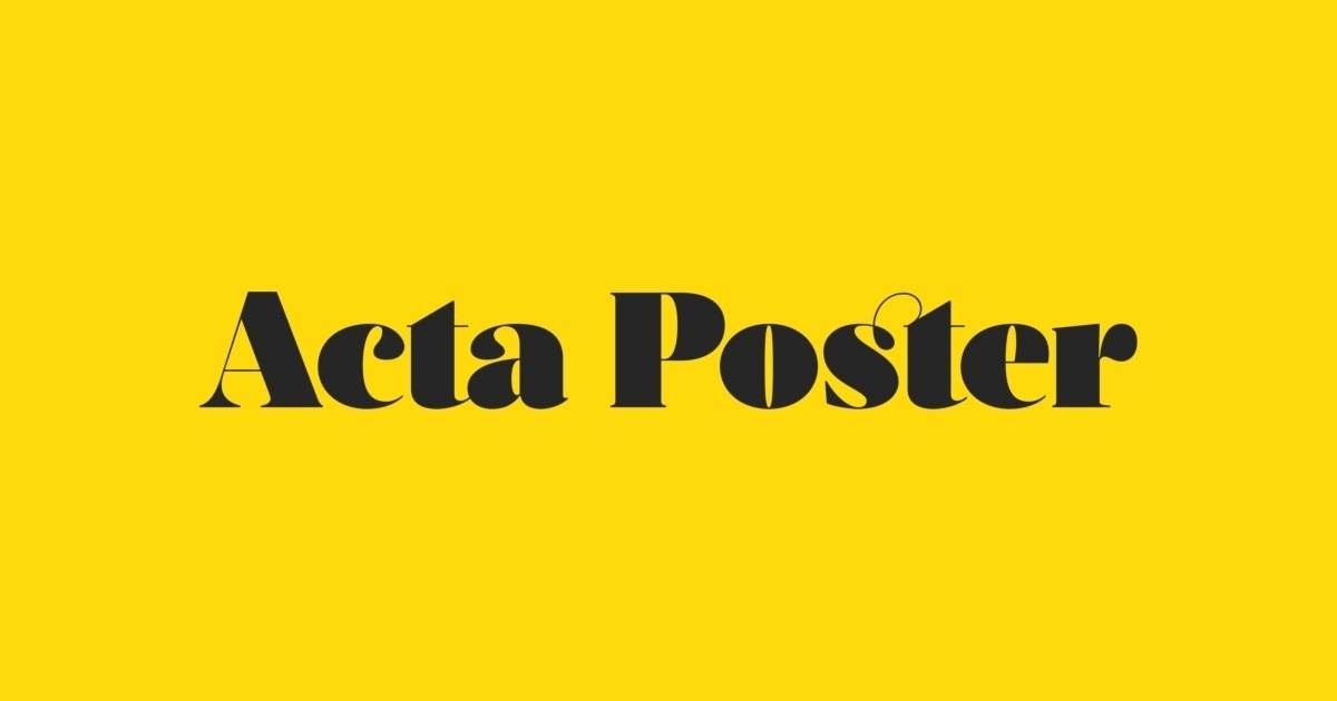Ejemplo de fuente Acta Poster Italic