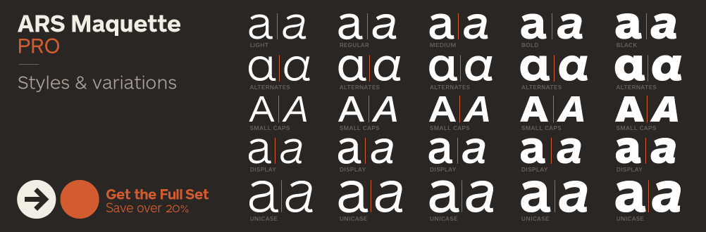 Ejemplo de fuente ARS Maquette Pro Bold Italic