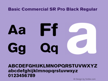 Ejemplo de fuente Basic Commercial Soft Rounded Pro Black