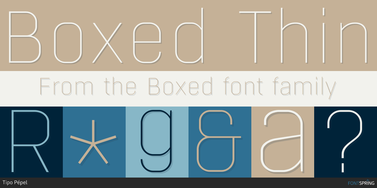 Ejemplo de fuente Boxed Bold Italic