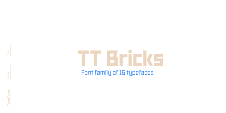 Ejemplo de fuente TT Bricks Italic