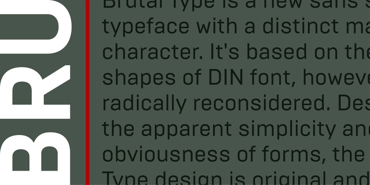 Ejemplo de fuente Brutal Type Black