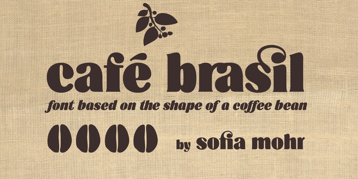 Ejemplo de fuente Cafe Brasil Italic
