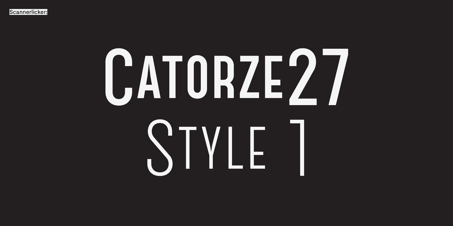 Ejemplo de fuente Catorze27 Style1 Black