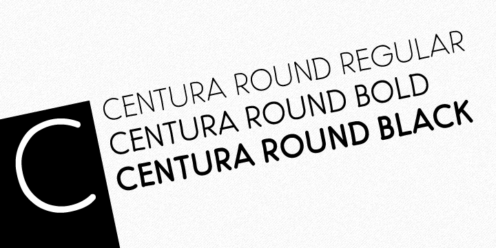 Ejemplo de fuente Centura Round Regular