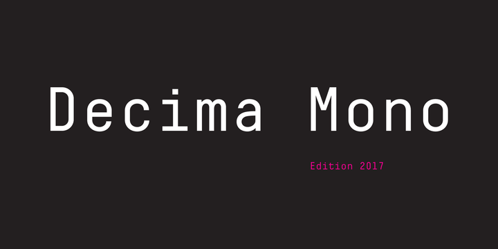Ejemplo de fuente Decima Mono X Italic