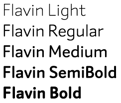 Ejemplo de fuente Flavin Semi Bold