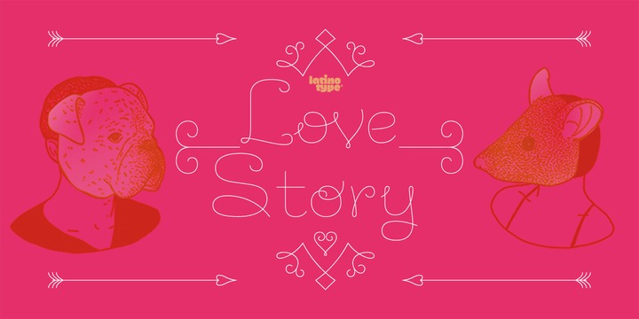 Ejemplo de fuente Love Story