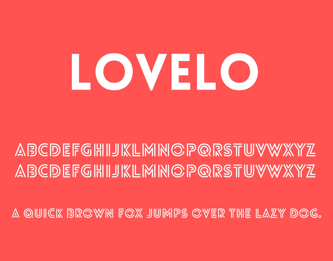 Ejemplo de fuente Lovelo Line Bold