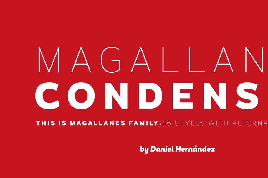 Ejemplo de fuente Magallanes Cond Italic