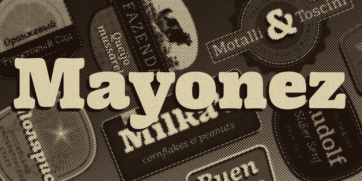 Ejemplo de fuente Mayonez Regular