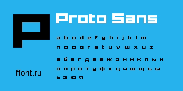 Ejemplo de fuente Proto Sans
