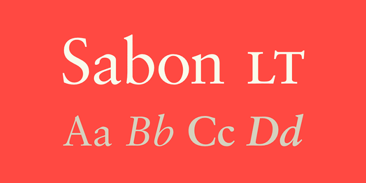 Ejemplo de fuente Sabon Cyr Bold Italic