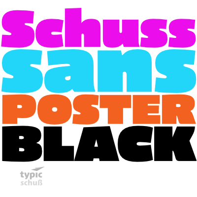 Ejemplo de fuente Schuss Sans CG Poster