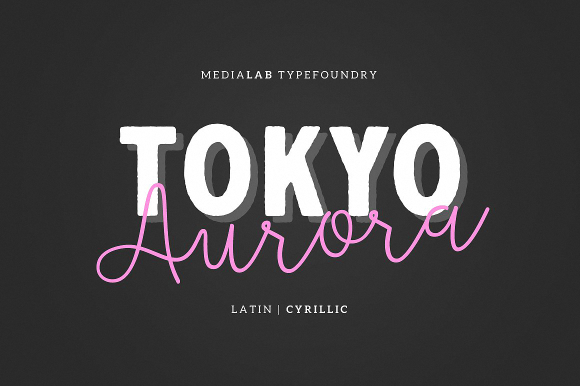 Ejemplo de fuente ML Tokyo Aurora Bold