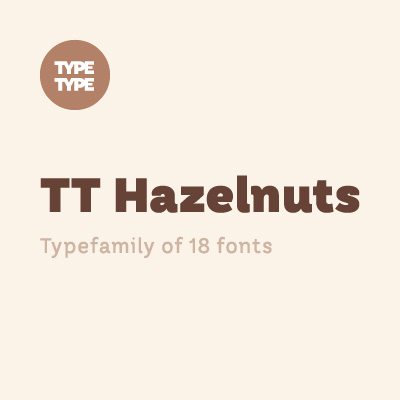 Ejemplo de fuente TT Hazelnuts Medium Italic