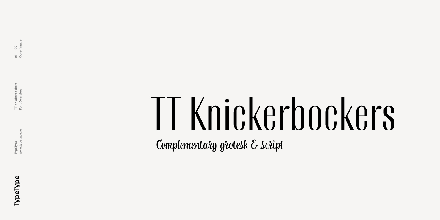 Ejemplo de fuente TT Knickerbockers Script