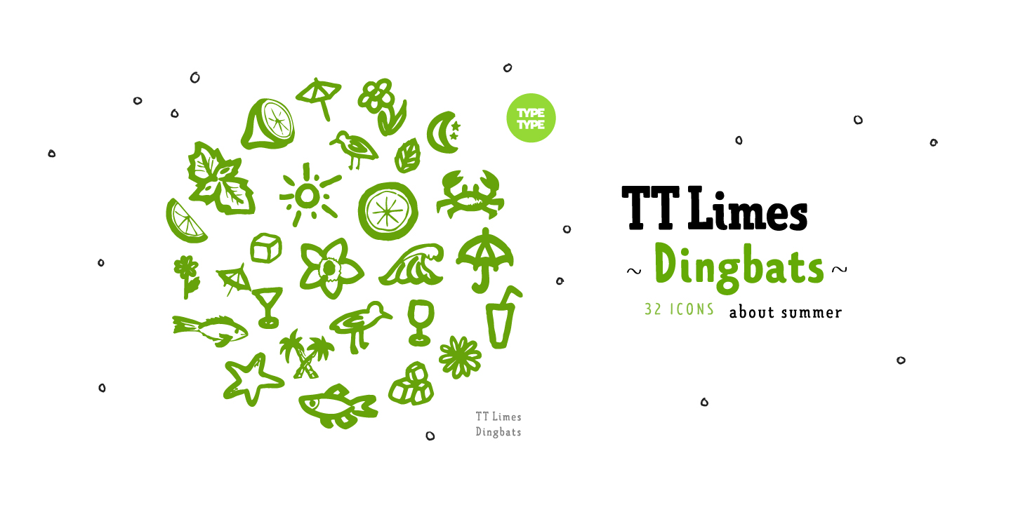 Ejemplo de fuente TT Limes Sans Italic