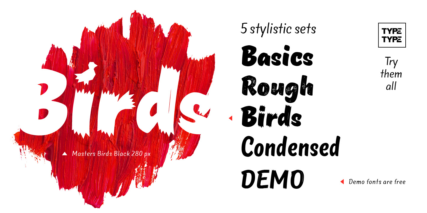 Ejemplo de fuente Masters Birds Condensed Thin