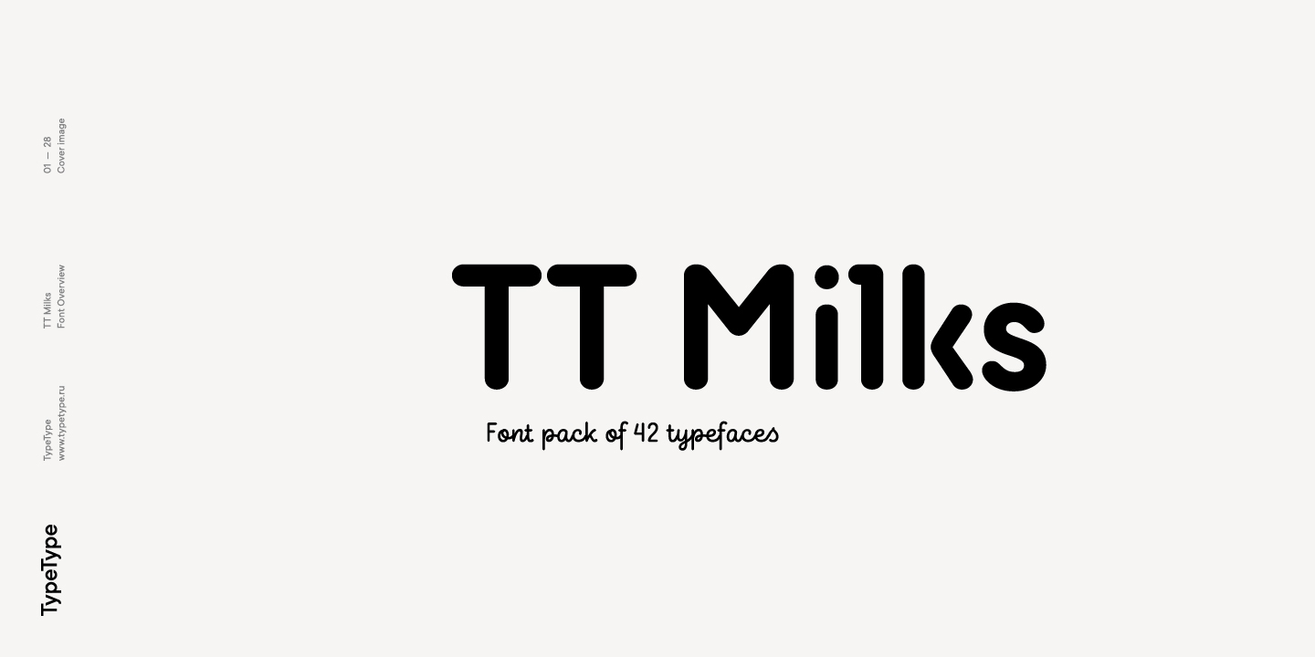 Ejemplo de fuente TT Milks 700Three
