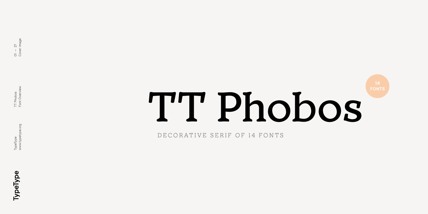 Ejemplo de fuente TT Phobos Black Italic