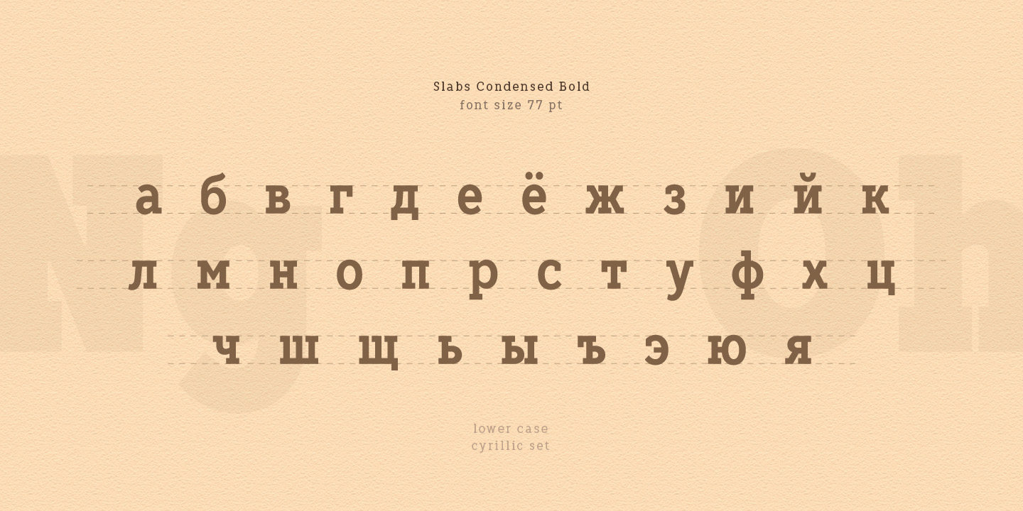 Ejemplo de fuente TT Slabs Condensed Light Italic