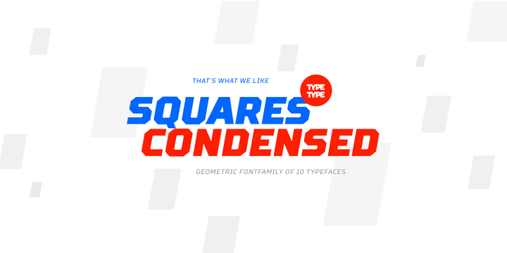 Ejemplo de fuente TT Squares Condensed Thin