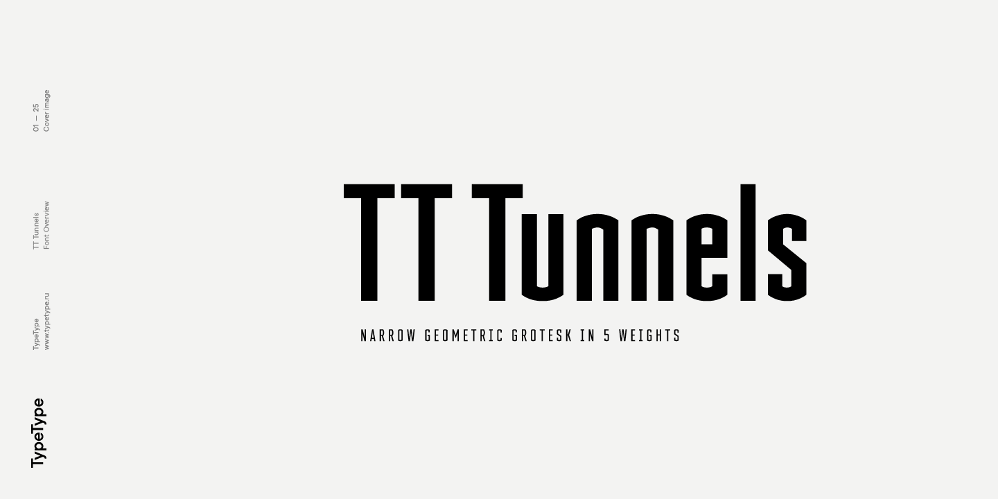 Ejemplo de fuente TT Tunnels Regular