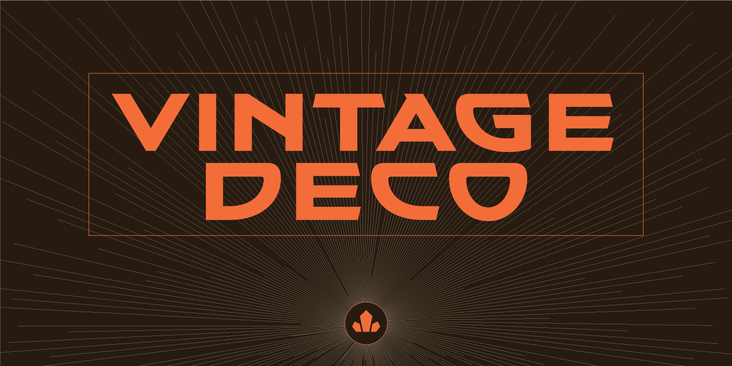 Ejemplo de fuente Vintage Deco Bold