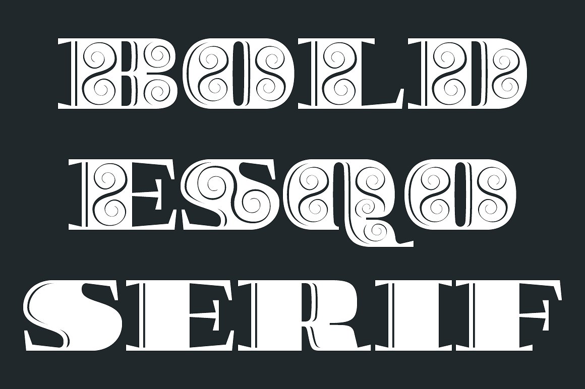 Ejemplo de fuente Boldesqo Serif 4F Decor Italic