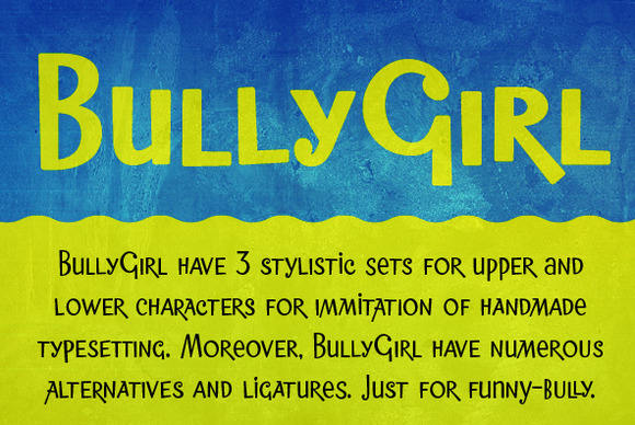Ejemplo de fuente BullyGirl Kids