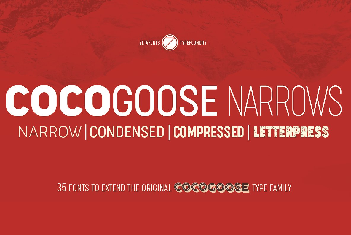 Ejemplo de fuente Cocogoose Condensed Light