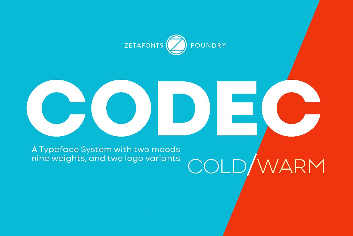 Ejemplo de fuente Codec Warm Logo Regular