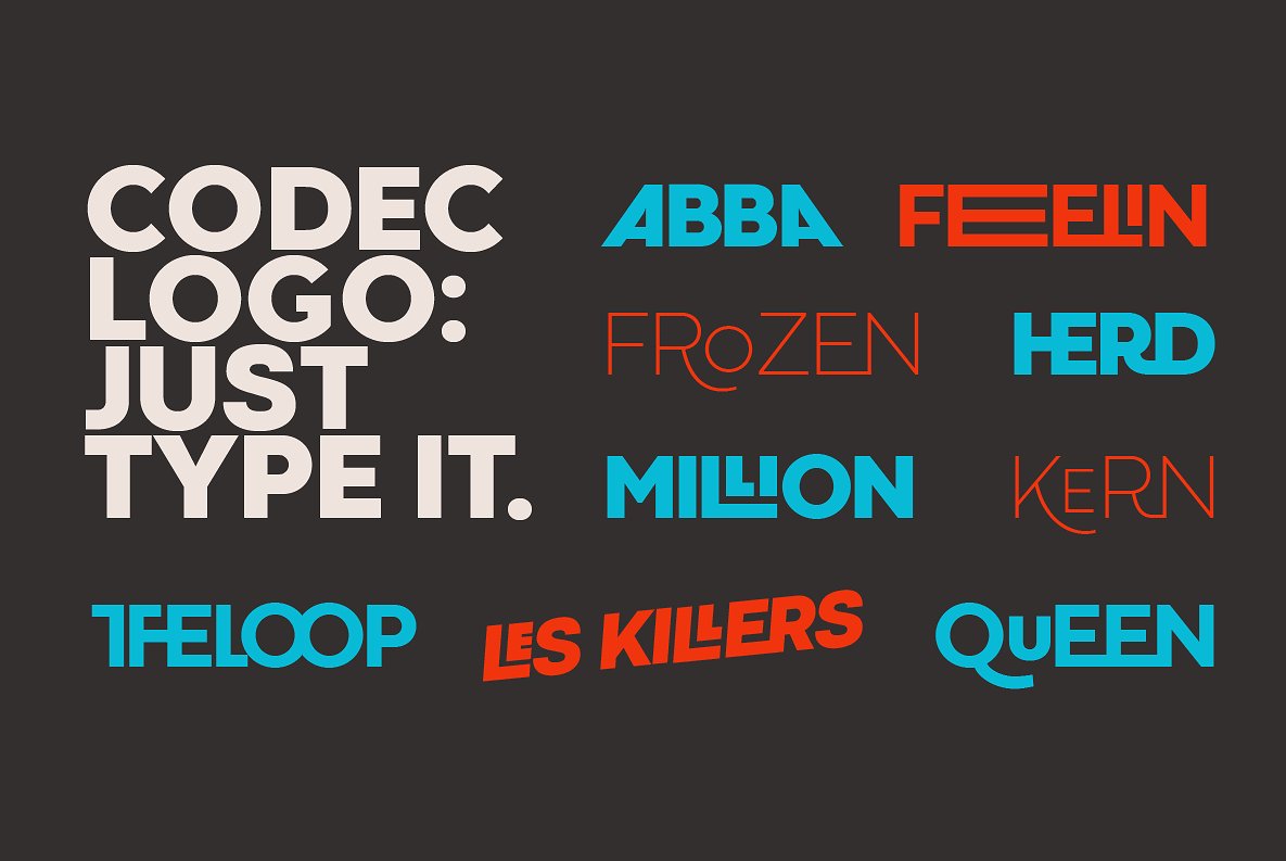 Ejemplo de fuente Codec Cold Logo Light