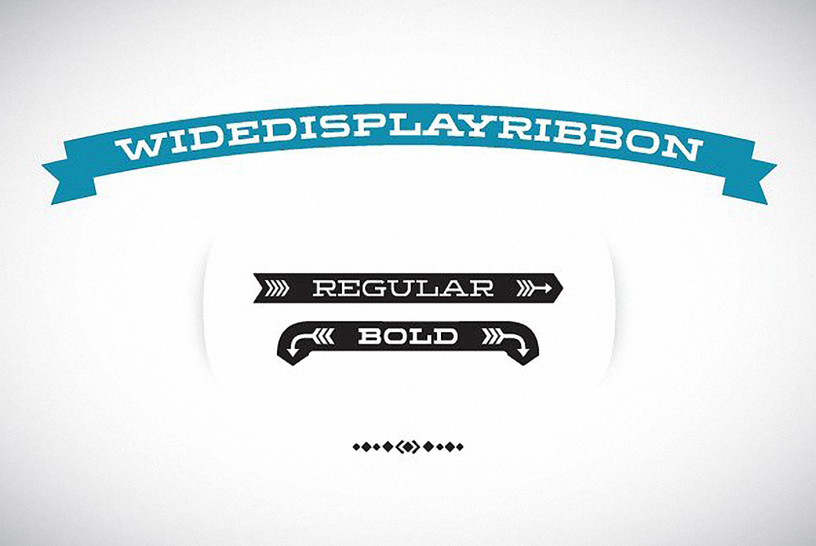 Ejemplo de fuente Wide Display Bold Ribbon