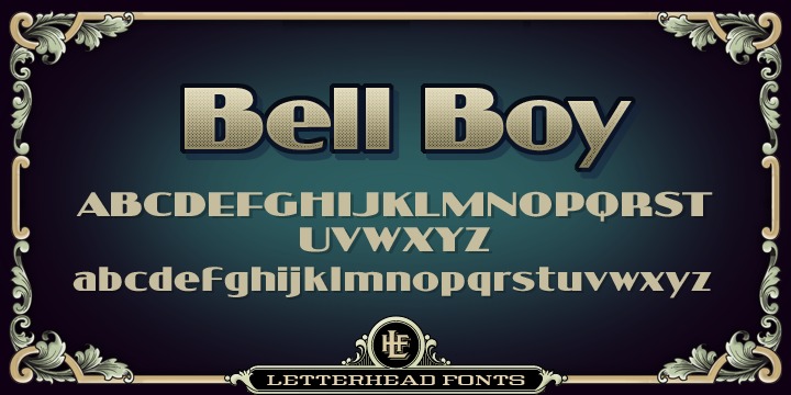 Ejemplo de fuente LHF Bell Boy Regular
