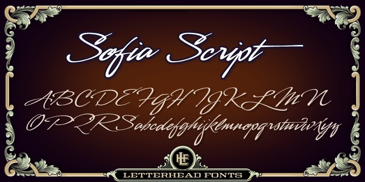 Ejemplo de fuente LHF Sofia Script